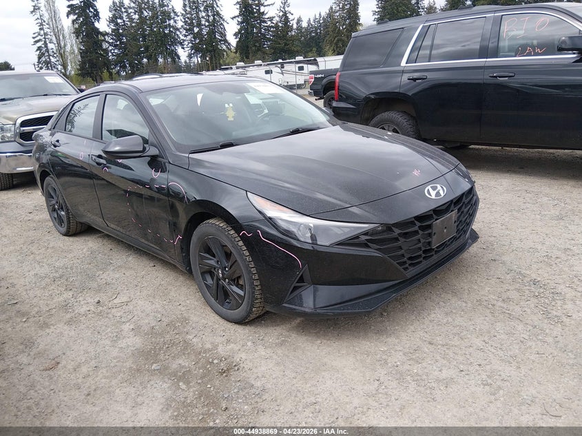 2021 Hyundai Elantra VIN KMHLM4AG3MU122771 IAAI salvage auction — LEFT & RIGHT, Salvage Title, sold $4,000 on 2026-07-15 (photo 1)