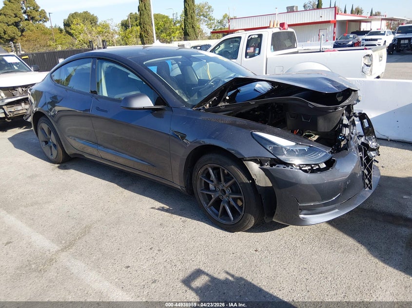 2023 Tesla Model 3 VIN 5YJ3E1EAXPF411889 IAAI salvage auction — FRONT END, Salvage Title, sold $5,400 on 2026-07-23 (photo 1)
