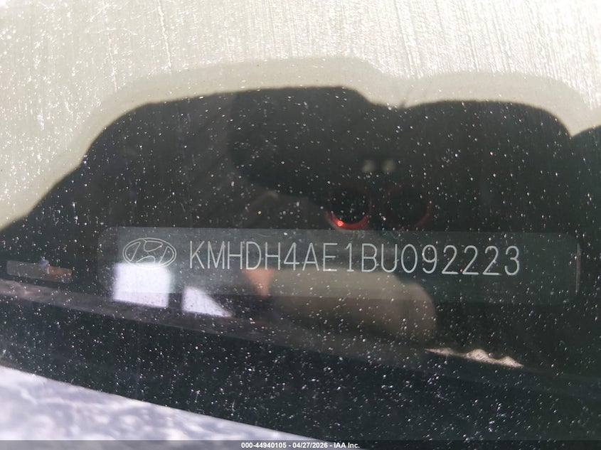 2011 Hyundai Elantra VIN KMHDH4AE1BU092223 IAAI salvage auction — LEFT SIDE, Salvage (Texas), sold $25 on 2026-07-29 (photo 9)