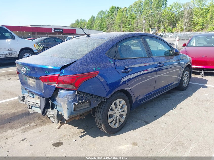 2021 Hyundai Accent VIN 3KPC24A62ME131963 IAAI salvage auction — REAR END, Salvage Title, sold $1,475 on 2026-07-20 (photo 4)