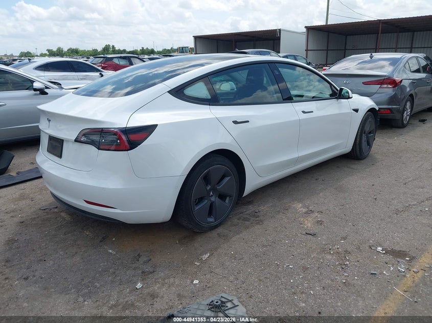2021 Tesla Model 3 VIN 5YJ3E1EAXMF100457 IAAI salvage auction — FRONT END, Original (Texas), sold $8,625 on 2026-07-09 (photo 4)