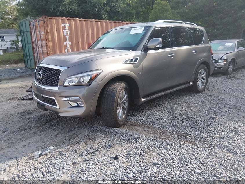 2017 Infiniti Qx80 VIN JN8AZ2NE1H9158403 IAAI salvage auction — LEFT REAR, Salvage (South Carolina), sold $6,200 on 2026-07-21 (photo 2)