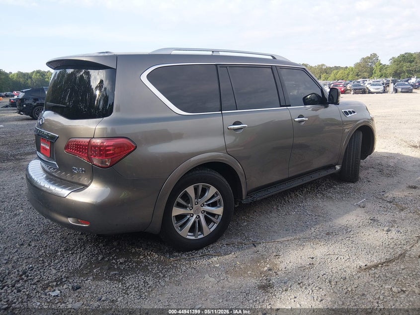 2017 Infiniti Qx80 VIN JN8AZ2NE1H9158403 IAAI salvage auction — LEFT REAR, Salvage (South Carolina), sold $6,200 on 2026-07-21 (photo 4)