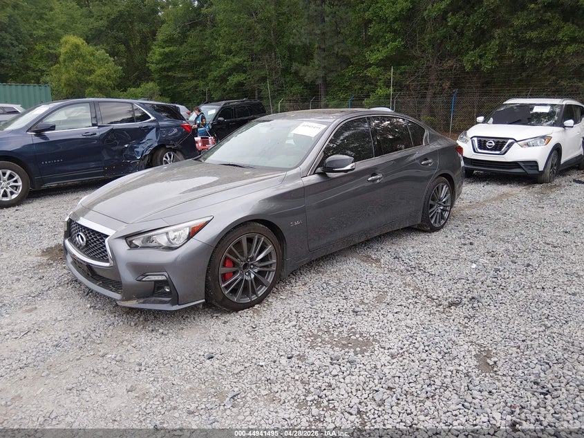 2020 Infiniti Q50 VIN JN1FV7AP8LM630672 IAAI salvage auction — THEFT, Salvage (North Carolina), sold $9,500 on 2026-07-10 (photo 2)