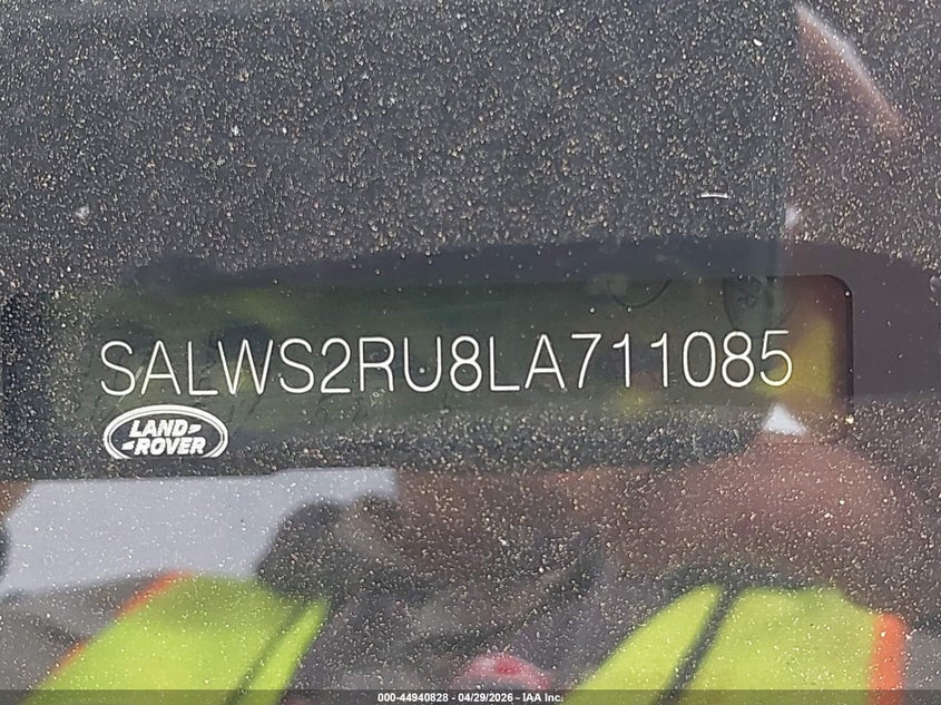 2020 Land rover Range rover sport VIN SALWS2RU8LA711085 IAAI salvage auction — UNKNOWN, Salvage Title, sold $75 on 2026-07-28 (photo 9)