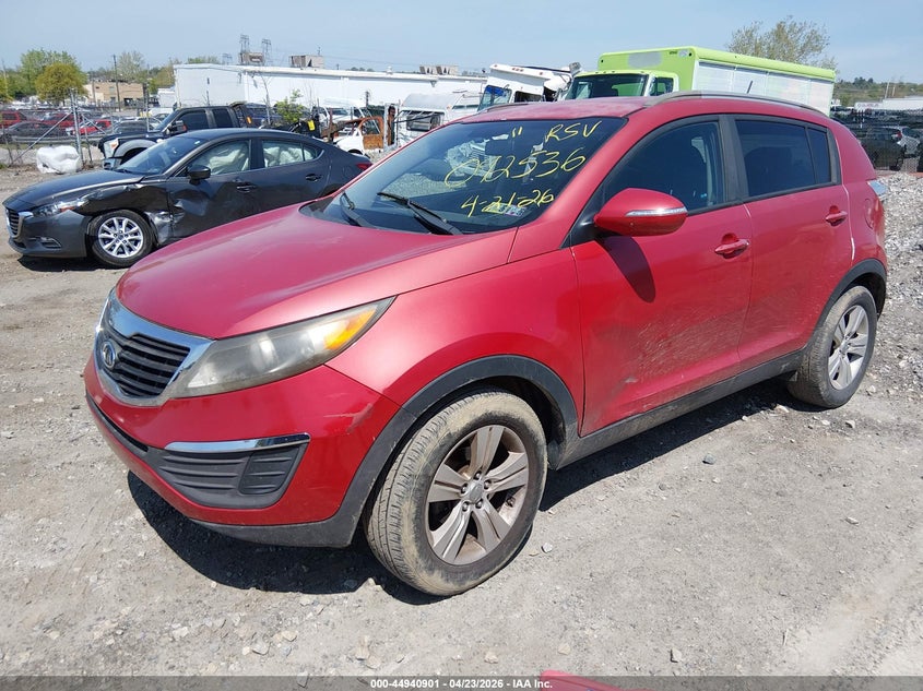 2011 Kia Sportage VIN KNDPB3A29B7092536 IAAI salvage auction — THEFT, Salvage (Pennsylvania), sold $1,450 on 2026-07-31 (photo 2)