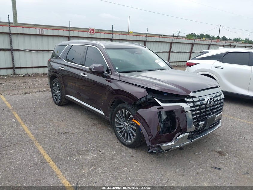 2024 Hyundai Palisade VIN KM8R74GE7RU807239 IAAI salvage auction — FRONT END, Salvage Title, sold $15,075 on 2026-07-22 (photo 1)