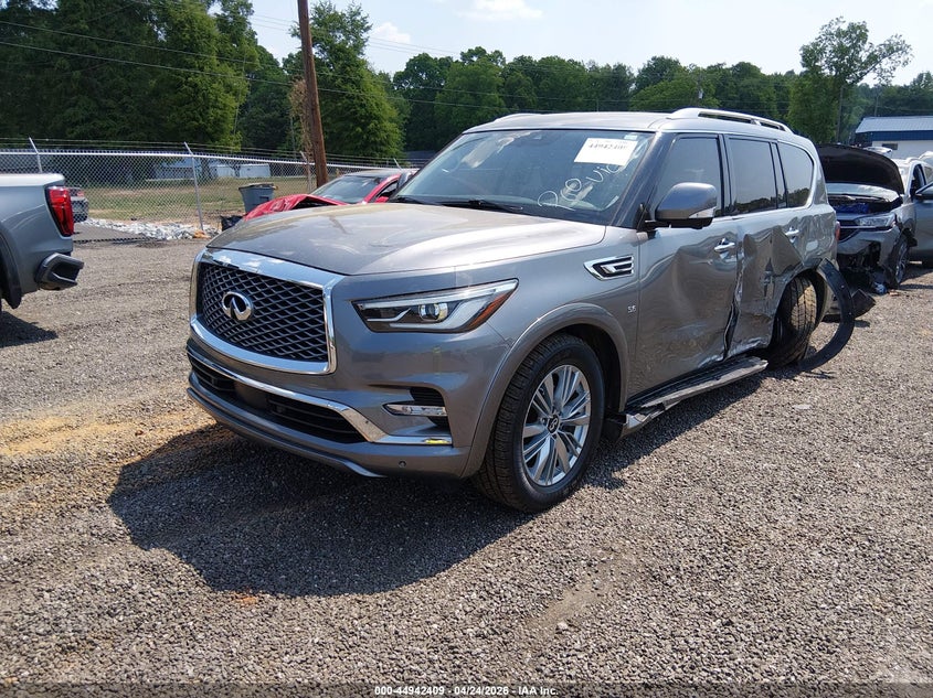 2020 Infiniti Qx80 VIN JN8AZ2NEXL9254233 IAAI salvage auction — LEFT SIDE, Clear (South Carolina), sold $10,200 on 2026-07-14 (photo 2)