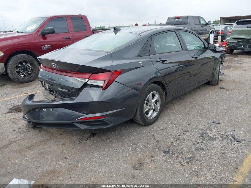 2021 Hyundai Elantra VIN 5NPLL4AG5MH016405 IAAI salvage auction — FRONT & REAR, Original (Texas), sold $2,250 on 2026-07-15 (photo 4)