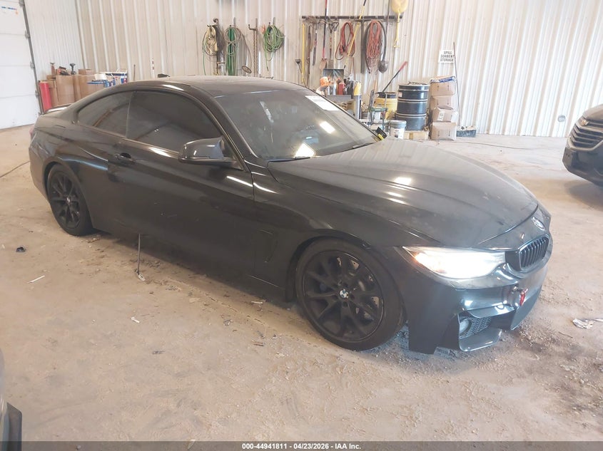2014 BMW 4er VIN WBA3R1C5XEK190303 IAAI salvage auction — LEFT SIDE, Wait Title, sold $3,600 on 2026-08-12 (photo 1)