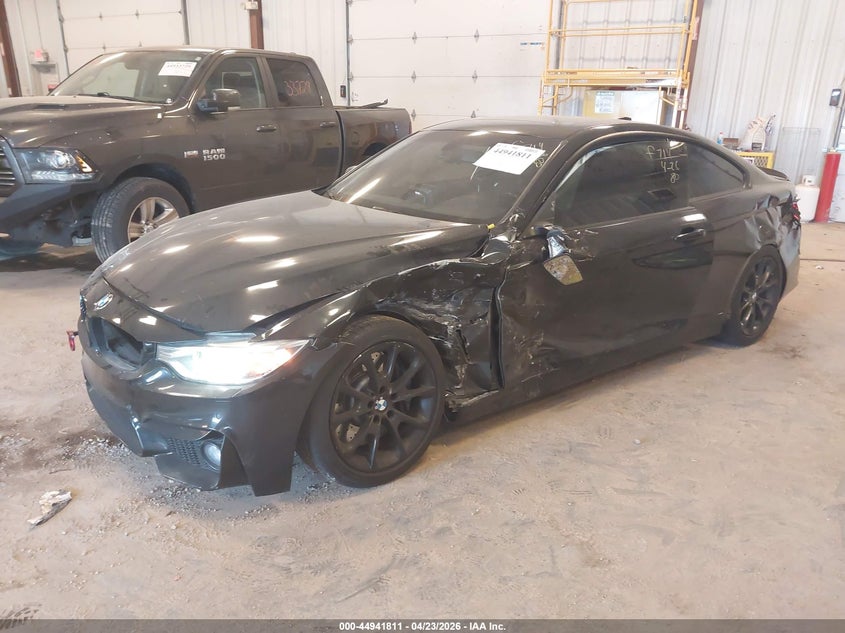 2014 BMW 4er VIN WBA3R1C5XEK190303 IAAI salvage auction — LEFT SIDE, Wait Title, sold $3,600 on 2026-08-12 (photo 2)