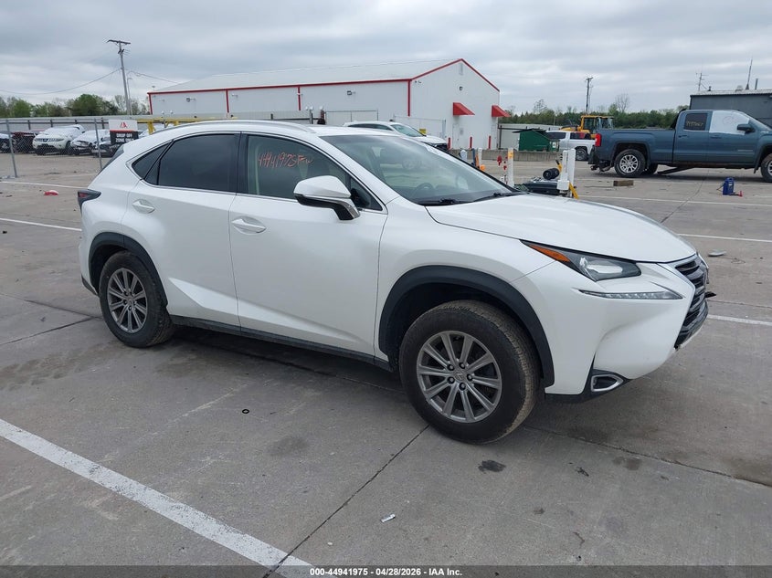 2017 Lexus Nx VIN JTJBARBZ3H2096936 IAAI salvage auction — FRONT & REAR, Clear (Indiana), sold $6,500 on 2026-07-10 (photo 1)