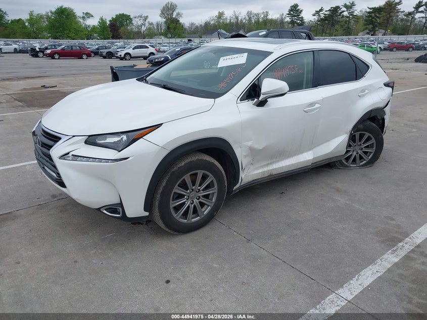 2017 Lexus Nx VIN JTJBARBZ3H2096936 IAAI salvage auction — FRONT & REAR, Clear (Indiana), sold $6,500 on 2026-07-10 (photo 2)