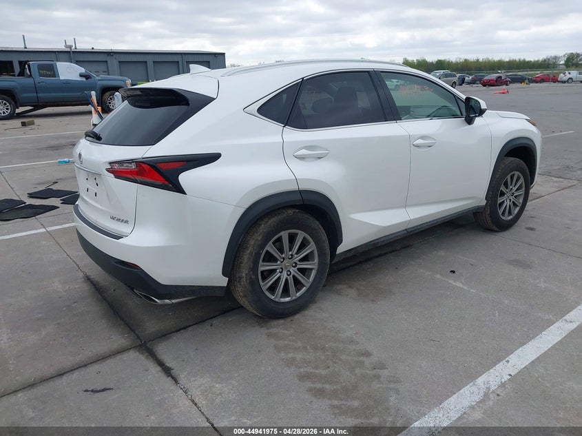 2017 Lexus Nx VIN JTJBARBZ3H2096936 IAAI salvage auction — FRONT & REAR, Clear (Indiana), sold $6,500 on 2026-07-10 (photo 4)