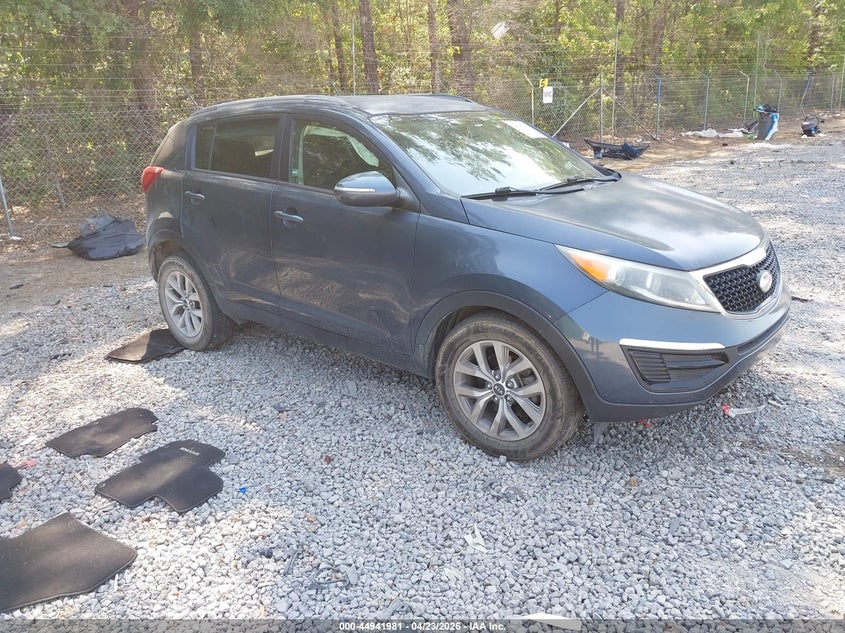 2014 Kia Sportage VIN KNDPB3AC0E7557105 IAAI salvage auction — LEFT FRONT, Salvage (South Carolina), sold $1,250 on 2026-07-28 (photo 1)