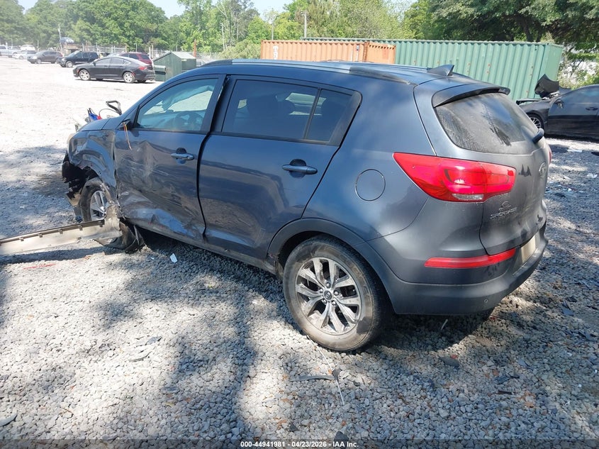 2014 Kia Sportage VIN KNDPB3AC0E7557105 IAAI salvage auction — LEFT FRONT, Salvage (South Carolina), sold $1,250 on 2026-07-28 (photo 3)