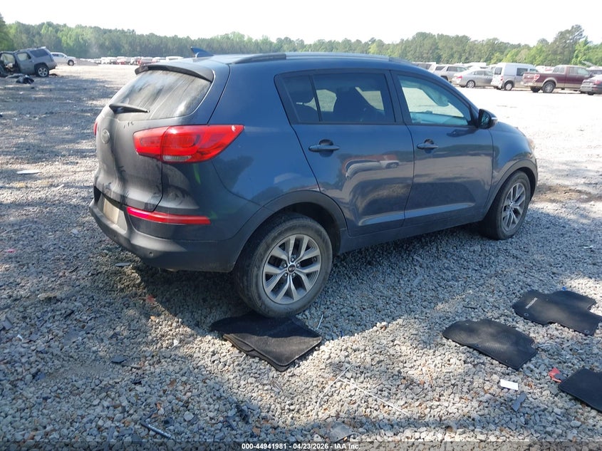 2014 Kia Sportage VIN KNDPB3AC0E7557105 IAAI salvage auction — LEFT FRONT, Salvage (South Carolina), sold $1,250 on 2026-07-28 (photo 4)