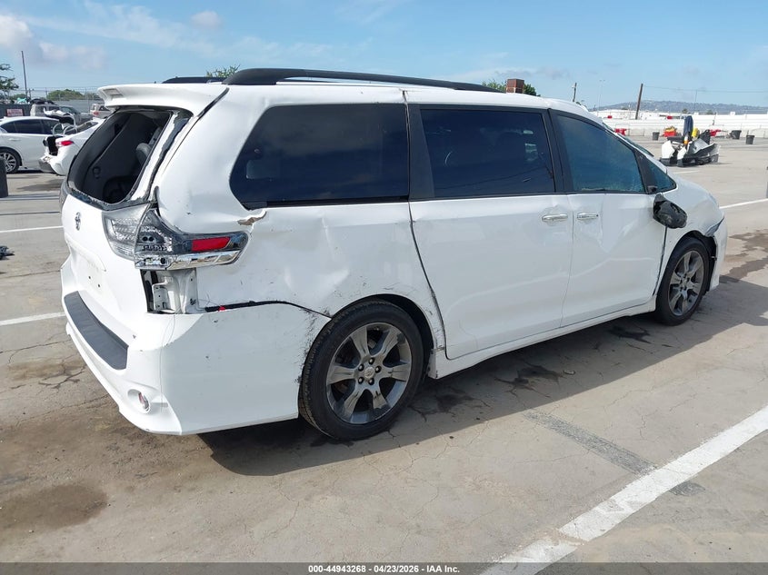 2016 Toyota Sienna VIN 5TDXK3DC6GS725219 IAAI salvage auction — FRONT & REAR, Salvage (California), sold $1,800 on 2026-07-08 (photo 4)
