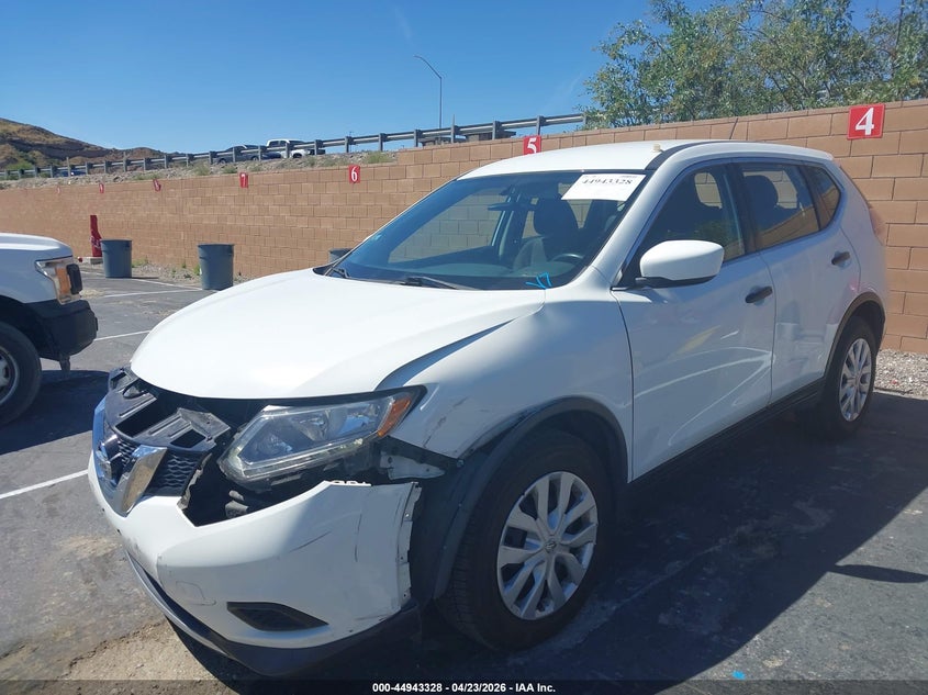 2016 Nissan Rogue VIN KNMAT2MT2GP699712 IAAI salvage auction — FRONT END, Salvage (California), sold $2,350 on 2026-07-08 (photo 2)