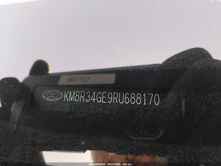 2024 Hyundai Palisade VIN KM8R34GE9RU688170 IAAI salvage auction — LEFT REAR, Salvage (California), sold $12,225 on 2026-07-29 (photo 9)
