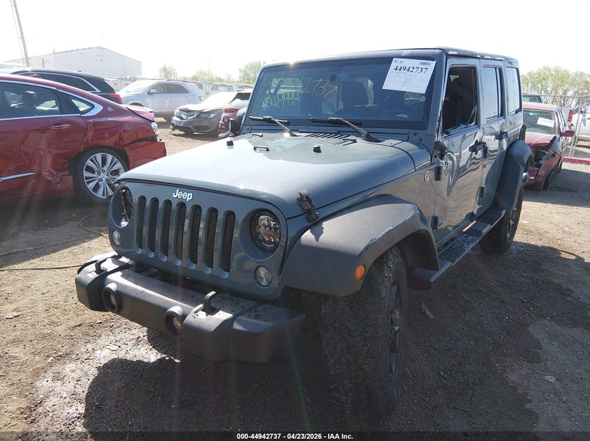 2015 Jeep Wrangler / VIN 1C4BJWDG9FL773444 IAAI salvage auction — ROLLOVER, Clear (Indiana), sold $3,050 on 2026-08-03 (photo 2)