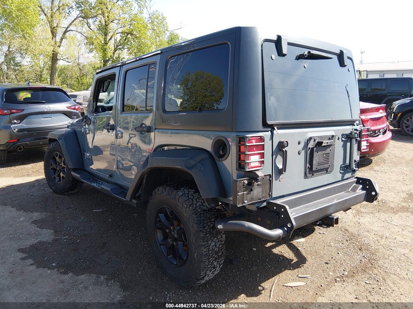 2015 Jeep Wrangler / VIN 1C4BJWDG9FL773444 IAAI salvage auction — ROLLOVER, Clear (Indiana), sold $3,050 on 2026-08-03 (photo 3)