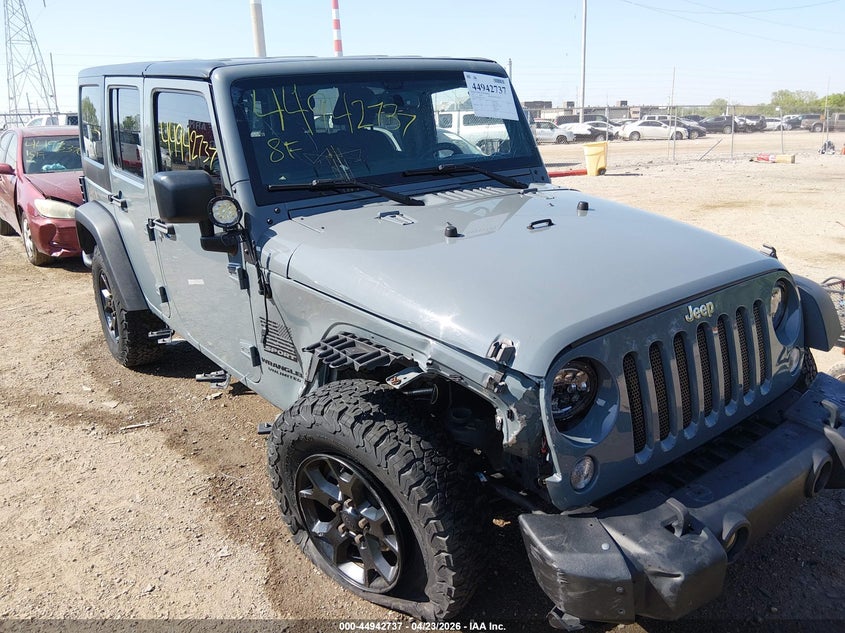 2015 Jeep Wrangler / VIN 1C4BJWDG9FL773444 IAAI salvage auction — ROLLOVER, Clear (Indiana), sold $3,050 on 2026-08-03 (photo 6)