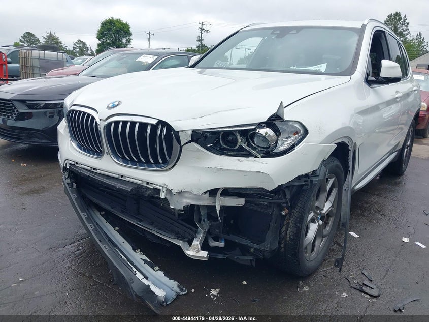 2021 BMW X3 VIN 5UXTY3C02M9F98663 IAAI salvage auction — FRONT END, Rebuildable (Florida), sold $9,400 on 2026-07-11 (photo 6)
