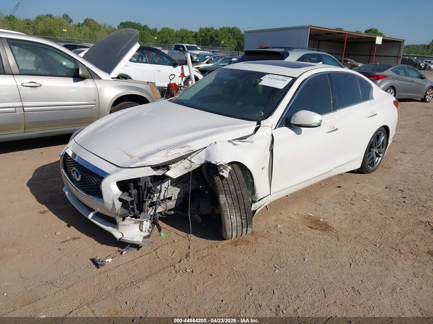2015 Infiniti Q50 VIN JN1BV7AP2FM348644 IAAI salvage auction — LEFT FRONT, Clear (Tennessee), sold $25 on 2026-07-29 (photo 2)