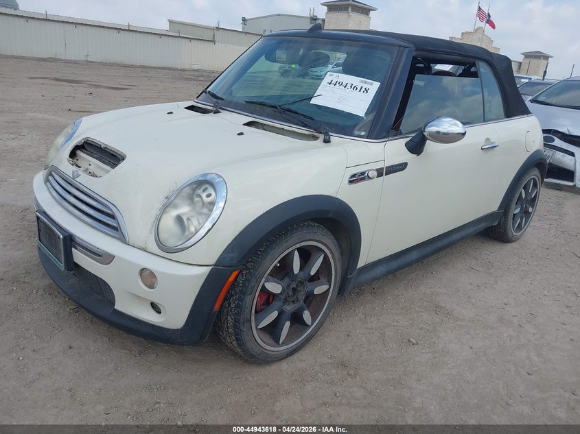 2008 Mini Cooper VIN WMWRH33538TU80891 IAAI salvage auction — HAIL, Original (Texas), sold $1,050 on 2026-07-20 (photo 2)