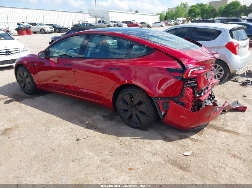 2026 Tesla Model 3 VIN 5YJ3E1EA0TF117167 IAAI salvage auction — REAR END, Clear (Oklahoma), sold $10,450 on 2026-07-15 (photo 3)