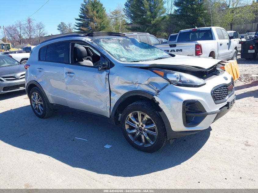 2022 Kia Sportage VIN KNDP6CAC8N7026531 IAAI salvage auction — ROLLOVER, Salvage (Massachusetts), sold $1,050 on 2026-07-18 (photo 1)