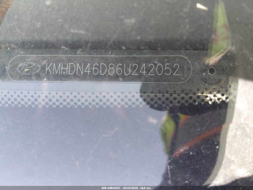 2006 Hyundai Elantra VIN KMHDN46D86U242052 IAAI salvage auction — NORMAL WEAR, Salvage (Texas), sold $250 on 2026-07-22 (photo 9)