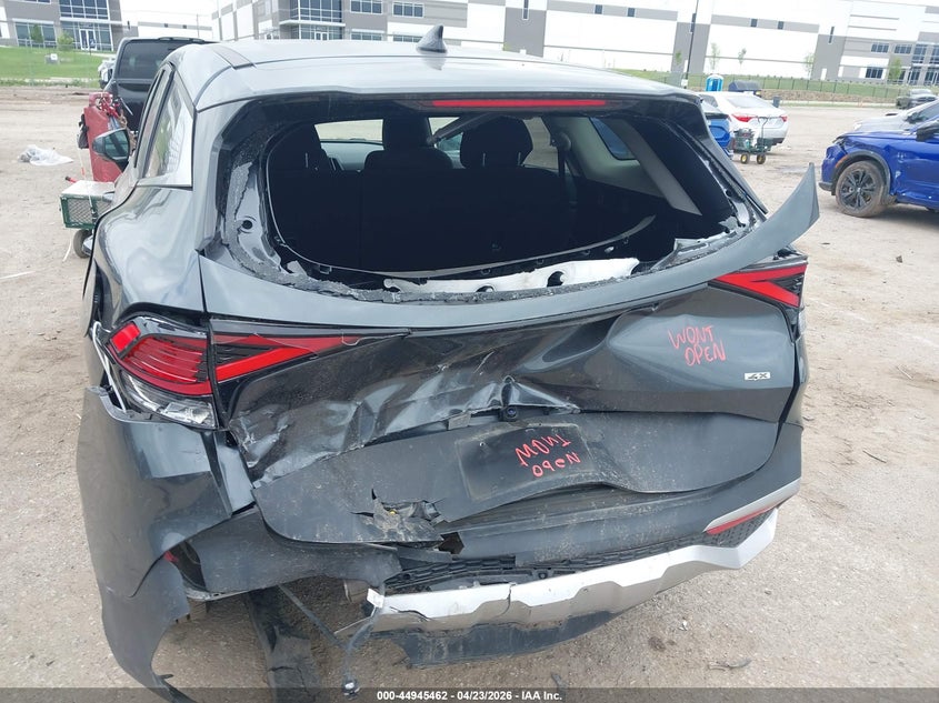 2023 Kia Sportage VIN KNDPUCAF6P7166130 IAAI salvage auction — FRONT & REAR, Salvage Title, sold $3,150 on 2026-07-10 (photo 6)