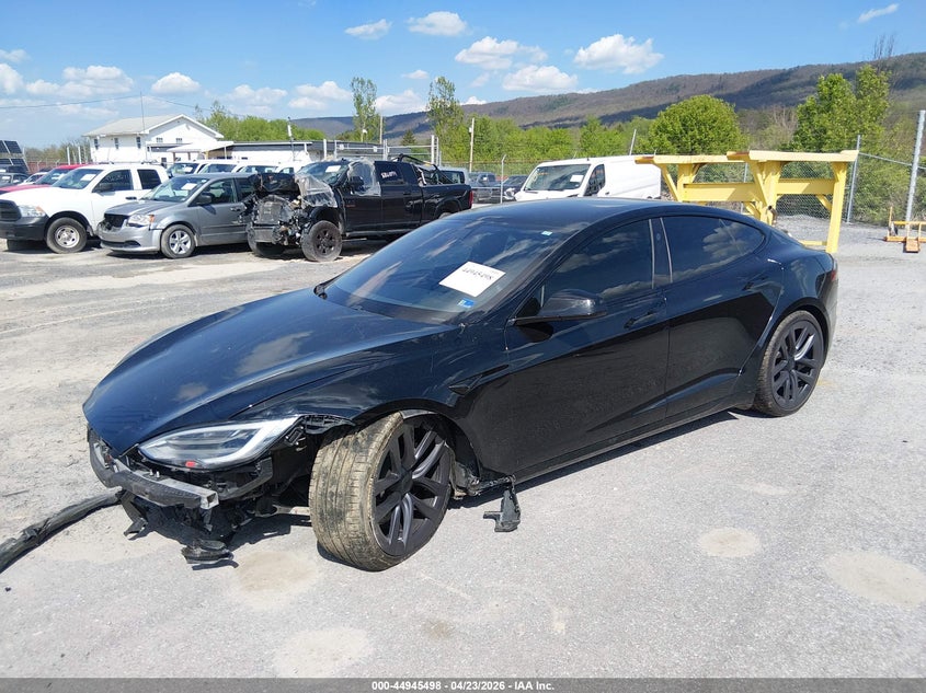 2021 Tesla Model s VIN 5YJSA1E5XMF448768 IAAI salvage auction — FRONT END, Salvage Title, sold $8,300 on 2026-07-29 (photo 2)