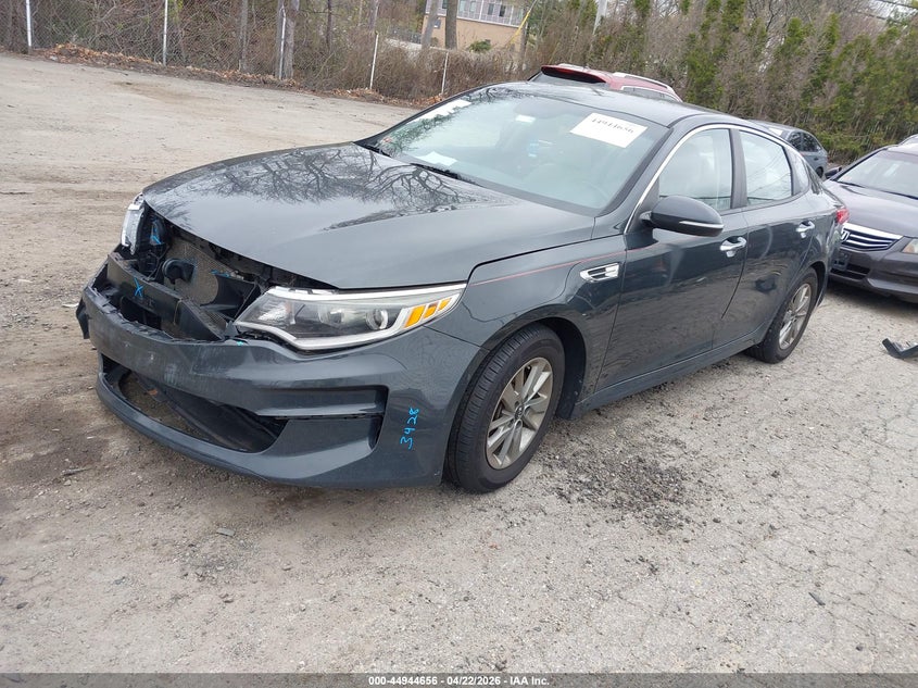 2016 Kia Optima VIN 5XXGT4L12GG034211 IAAI salvage auction — FRONT END, Wait Title, sold $25 on 2026-07-28 (photo 2)
