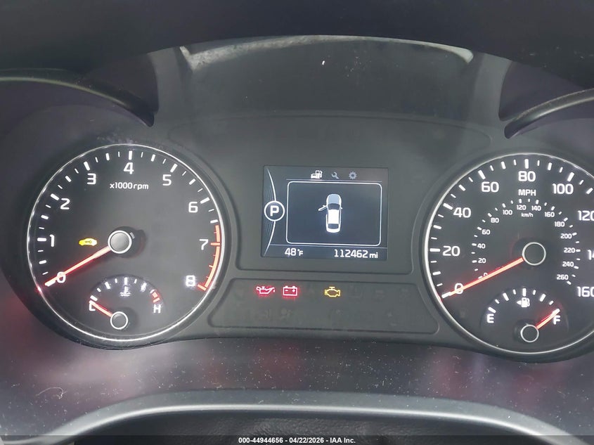 2016 Kia Optima VIN 5XXGT4L12GG034211 IAAI salvage auction — FRONT END, Wait Title, sold $25 on 2026-07-28 (photo 7)