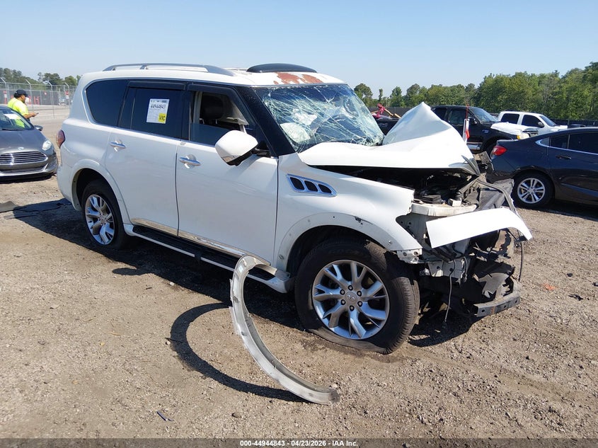 2012 Infiniti Qx56 VIN JN8AZ2NF5C9519911 IAAI salvage auction — LEFT SIDE, Wait Title, sold $25 on 2026-07-22 (photo 1)