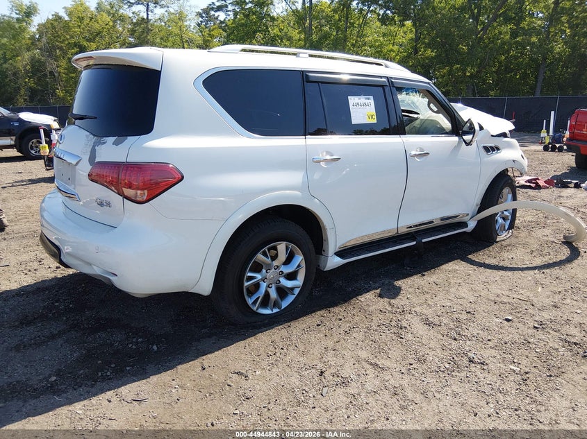 2012 Infiniti Qx56 VIN JN8AZ2NF5C9519911 IAAI salvage auction — LEFT SIDE, Wait Title, sold $25 on 2026-07-22 (photo 4)