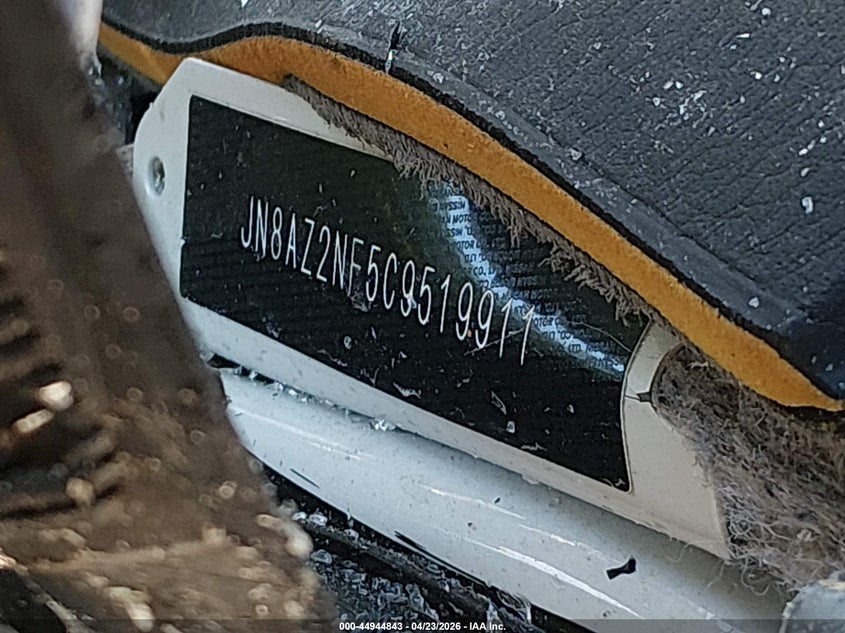 2012 Infiniti Qx56 VIN JN8AZ2NF5C9519911 IAAI salvage auction — LEFT SIDE, Wait Title, sold $25 on 2026-07-22 (photo 9)