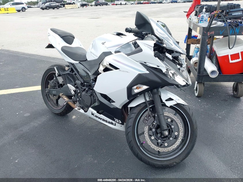2023 Kawasaki Ex VIN JKAEXKH19PDAJ9415 IAAI salvage auction — FRONT END, Rebuildable (Florida), sold $25 on 2026-07-29 (photo 1)