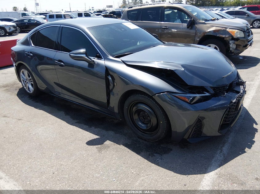 2024 Lexus Is VIN JTHBA1D24R5132250 IAAI salvage auction — FRONT & REAR, Salvage (California), sold $11,650 on 2026-07-09 (photo 1)