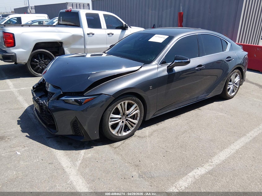 2024 Lexus Is VIN JTHBA1D24R5132250 IAAI salvage auction — FRONT & REAR, Salvage (California), sold $11,650 on 2026-07-09 (photo 2)