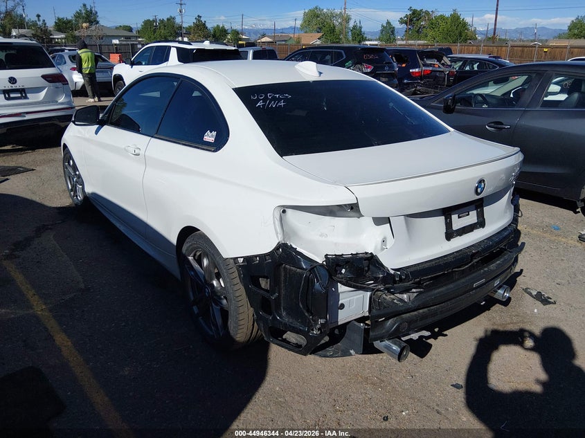 2015 BMW 2er VIN WBA1J7C5XFV289088 IAAI salvage auction — REAR END, Salvage Title, sold $10,550 on 2026-07-24 (photo 3)