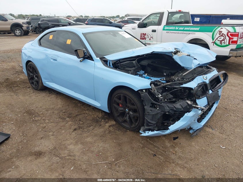 2025 BMW 2er VIN 3MW43CM09S8F42885 IAAI salvage auction — FRONT END, Salvage (Texas), sold $15,100 on 2026-07-22 (photo 1)