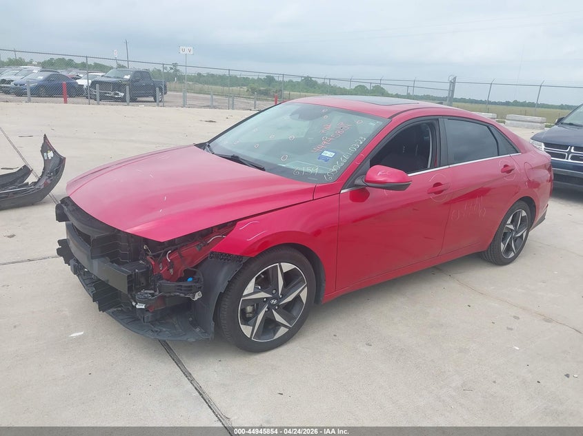 2021 Hyundai Elantra VIN 5NPLP4AG5MH026159 IAAI salvage auction — FRONT END, Salvage Title, sold $4,350 on 2026-07-31 (photo 2)