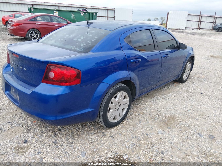 2013 Dodge Avenger VIN 1C3CDZAB0DN653317 IAAI salvage auction — LEFT FRONT, Salvage (Arkansas), sold $125 on 2026-07-09 (photo 4)