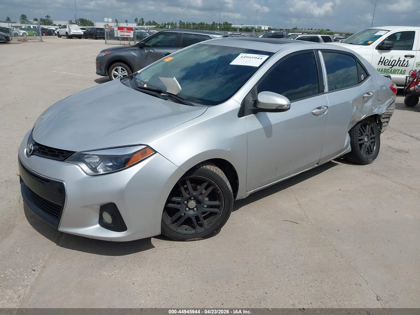 2015 Toyota Corolla VIN 5YFBURHE0FP181553 IAAI salvage auction — LEFT REAR, Salvage (Texas), sold $1,200 on 2026-07-30 (photo 2)