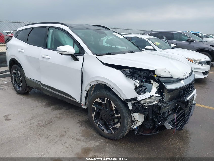 2023 Kia Sportage VIN 5XYK5CAF4PG013272 IAAI salvage auction — RIGHT FRONT, Original (Texas), sold $8,300 on 2026-07-16 (photo 1)