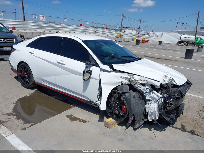 2025 Hyundai Elantra n VIN KMHLW4DK7SU030022 IAAI salvage auction — FRONT END, Salvage Title, sold $3,050 on 2026-07-29 (photo 1)